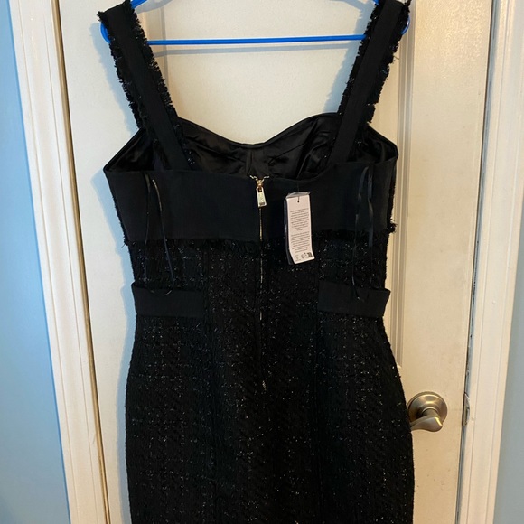 New guess dress Women's Clarissa Sleeveless Boucle Tweed Dress - Picture 7 of 7